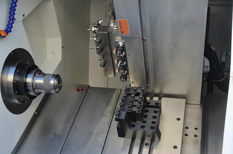 Structural features of inclined bed CNC lathe